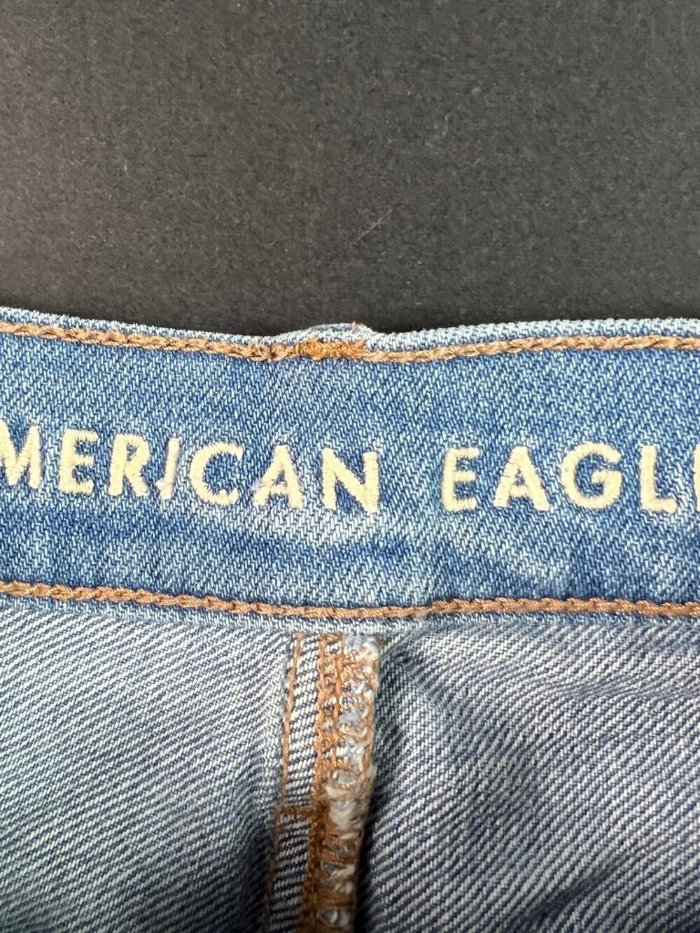 American Eagle Short Women 28* 90s Boyfriend High Rise Blue Cut Off  Jort Tag 8 - Picture 4 of 16